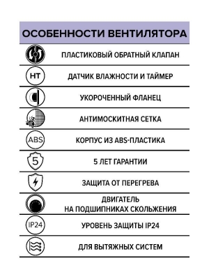 Вентилятор накладной REST D100 сетка обр.клапан HT ERA